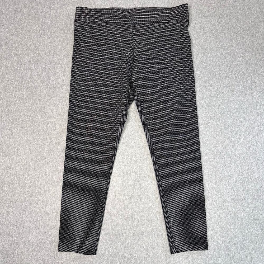 Loft Houndstooth Leggings Womens Black/White Pants Large High Waist Office Work